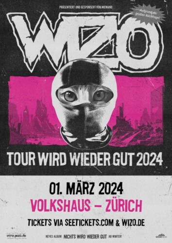 Poster von der Veranstaltung WIZO @ Volkshaus, Zürich