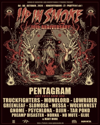 Poster of the event Up in Smoke Festival at Konzertfabrik Z7, Pratteln