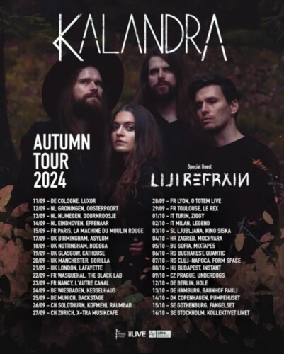 Poster von der Veranstaltung KALANDRA Autumn Tour 2024 @ X-TRA, Zürich