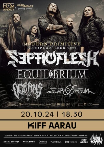 Poster von der Veranstaltung SEPTICFLESH (MODERN PRIMITIVE EUROPEAN TOUR 2024) @ KIFF, Aarau