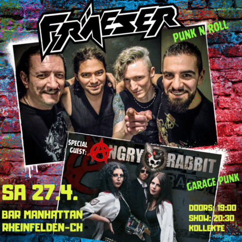 Poster of the event Angry Rabbit & FRÄESER at Bar Manhattan