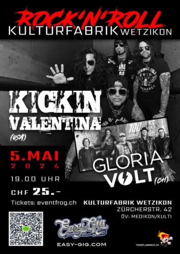 Poster von der Veranstaltung Kickin Valentina @ Kulturfabfrik