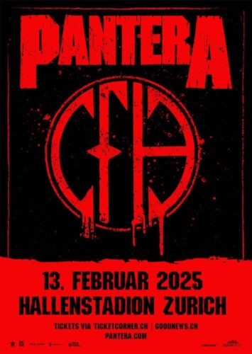 Poster of the event Pantera at Hallenstadion, Zürich