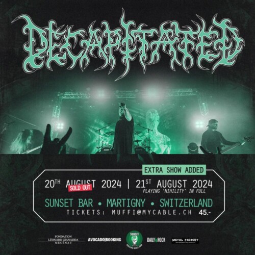 Poster von der Veranstaltung Decapitated @ Sunset Bar, Martigny