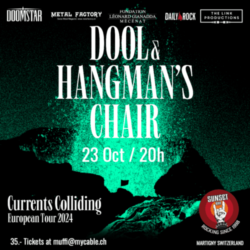 Poster of the event Dool & Hangman's Chair at Sunset Bar, Martigny