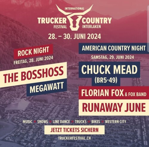 Poster von der Veranstaltung Truckers & Country Festival Interlaken 2024 @ Flugplatz, Interlaken