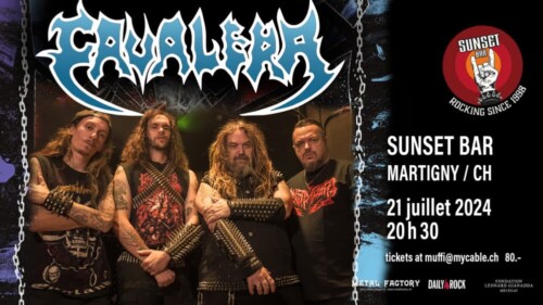 Poster of the event Cavalera at Sunset Bar, Martigny