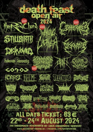 Poster von der Veranstaltung Death Feast Open Air 2024 @ Juz Andernach