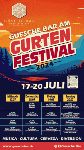 Poster of the event Broken Bass, Gurtenbar; Gurtenfestival at Gurtenbar