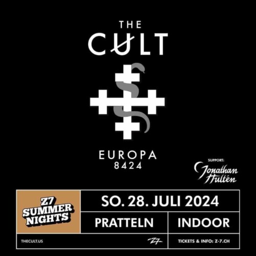 Poster von der Veranstaltung The Cult - Europa 8424 @ Konzertfabrik Z7, Pratteln