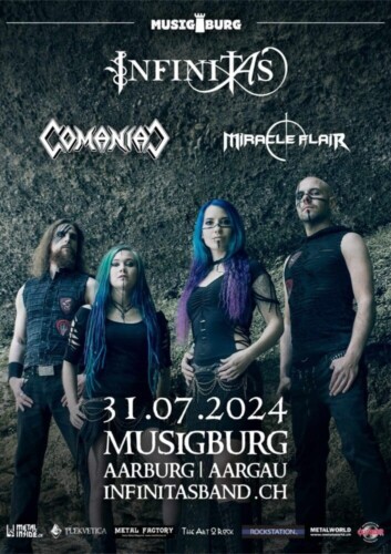 Poster of the event Infinitas, Comaniac & Miracle Flair at Musigburg, Aarburg