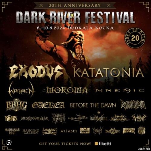 Poster of the event Dark River Festival at Honkalan Hiihtostadion