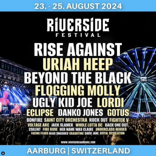 Poster von der Veranstaltung Riverside Festival @ Riverside, Aarburg