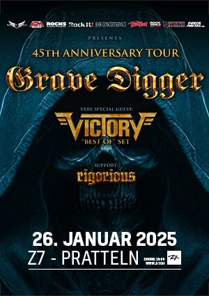 Poster of the event Grave Digger (45th Anniversary Tour 2025) at Konzertfabrik Z7, Pratteln