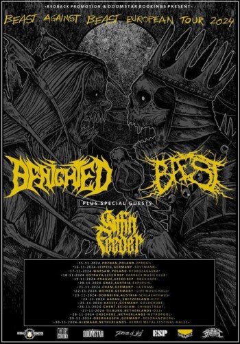 Poster von der Veranstaltung Benighted, Baest & Coffin Feeder @ KIFF, Aarau