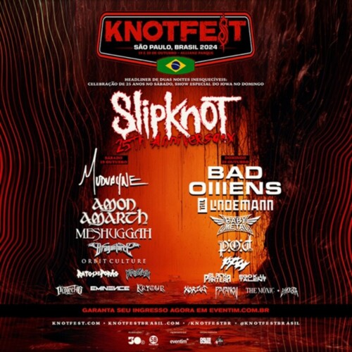 Poster von der Veranstaltung Knotfest Brasil @ Allianz Park