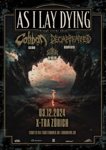 Poster of the event As I Lay Dying at X-TRA, Zürich