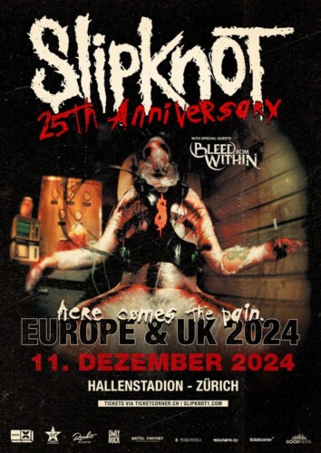 Poster von der Veranstaltung Slipknot 25th Anniversary Tour @ Hallenstadion, Zürich