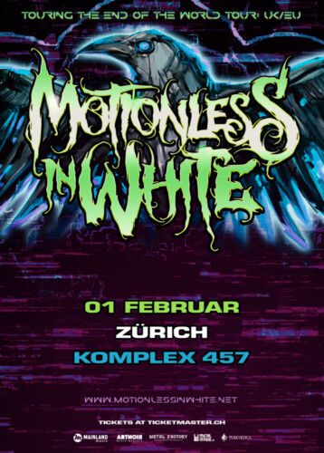 Poster von der Veranstaltung Motionless In White @ Komplex 457, Zürich