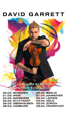 Poster von der Veranstaltung DAVID GARRETT @ Hallenstadion, Zürich