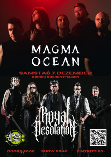 Poster von der Veranstaltung Magma Ocean & Royal Desolation @ Böröm pöm pöm, Oberentfelden