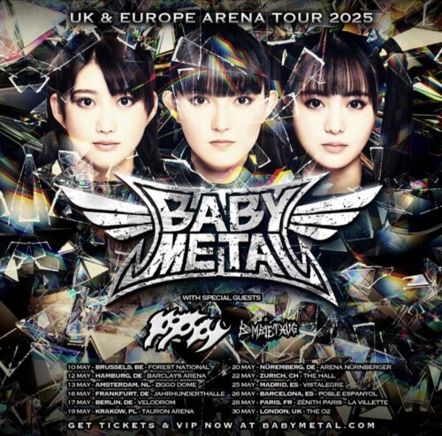 Poster von der Veranstaltung Babymetal @ The Hall, Zürich