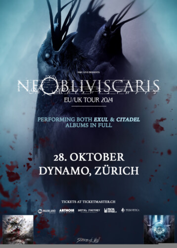 Poster von der Veranstaltung Ne Obliviscaris @ Dynamo, Zürich