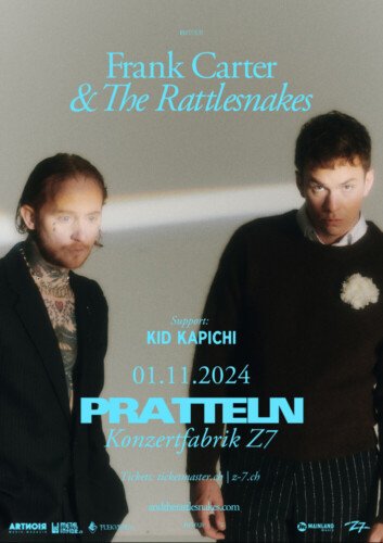 Poster von der Veranstaltung Frank Carter & The Rattlesnakes & Kid Kapichi @ Konzertfabrik Z7, Pratteln