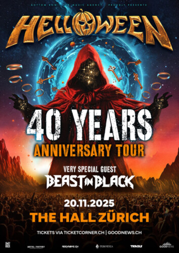 Poster von der Veranstaltung Helloween (40 Years Anniversary Tour) @ The Hall, Zürich