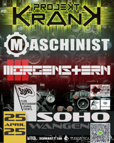 Poster von der Veranstaltung Projekt Krank & Maschinist & Morgenstern @ Soho