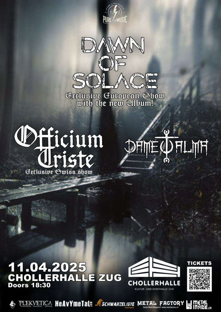 Event Poster von Dame Tu Alma, Dawn of Solace & Officium Triste