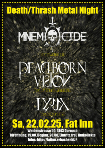 Poster von der Veranstaltung Death/Thrash Metal Night @ Fat Inn