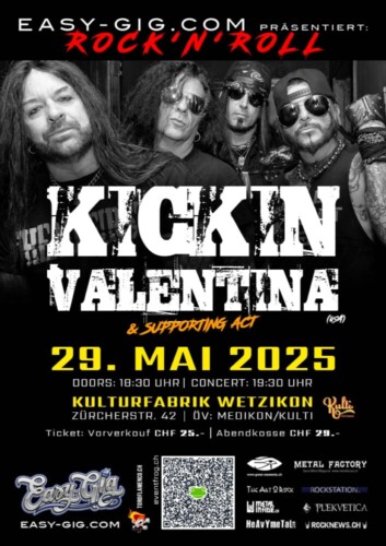 Poster von der Veranstaltung Kickin Valentina & M.O.T.H.E.R. - Rock n Roll in der Kulti Wetzikon @ Kulturfabrik Wetzikon