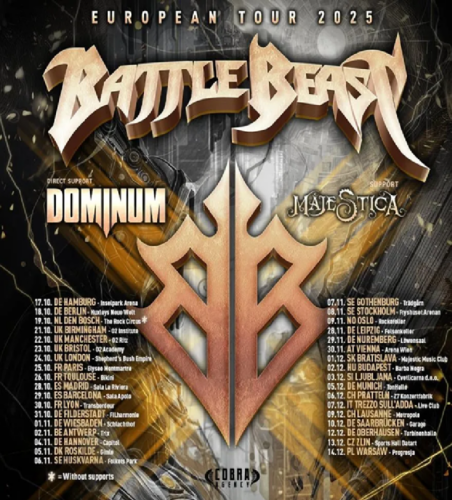 Poster von der Veranstaltung Battle Beast, Dominum & Majestica @ Salle Métropole