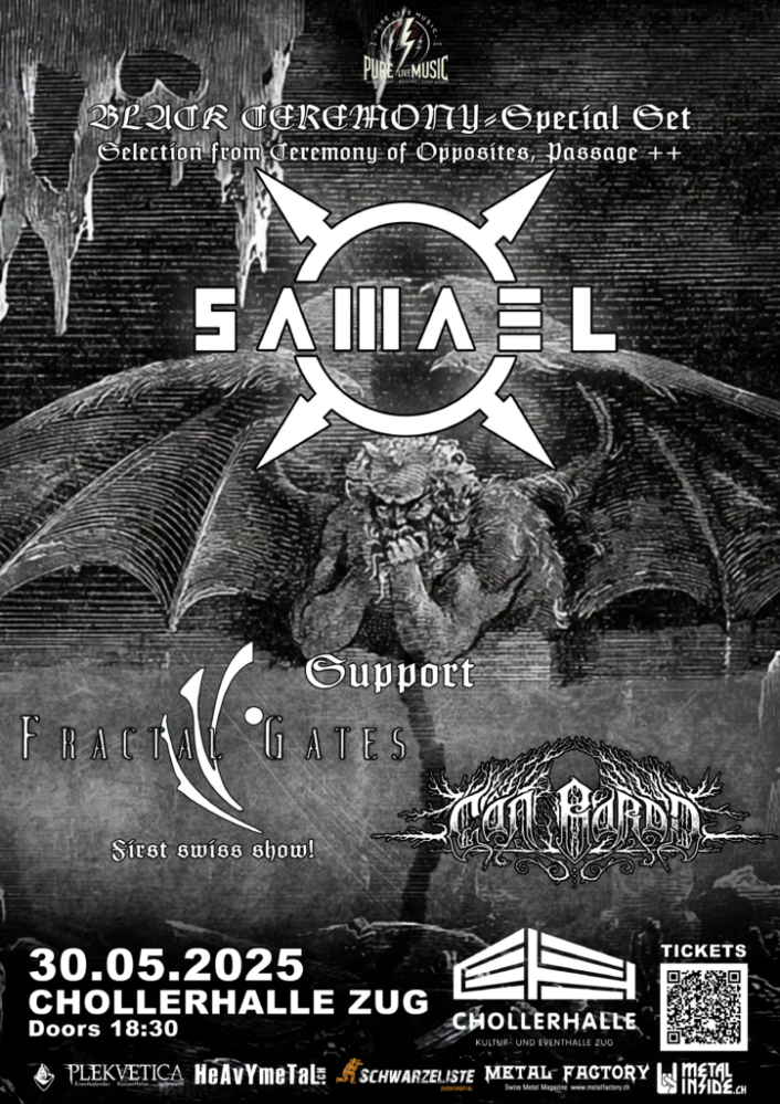 Event Poster von Cân Bardd, Samael & Fractal Gates