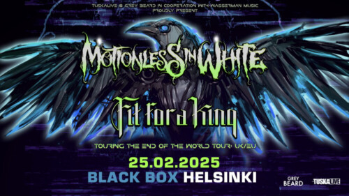 Poster von der Veranstaltung Fit For A King & Motionless In White @ Helsinki – Black Box