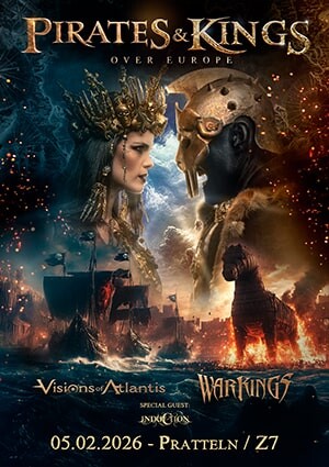 Poster von der Veranstaltung Visions Of Atlantis @ Konzertfabrik Z7, Pratteln