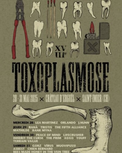 Poster von der Veranstaltung Toxoplasmose Festival @ Château d’Erguël