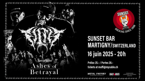 Poster von der Veranstaltung Filth & Ashes of Betrayal @ Sunset Bar, Martigny