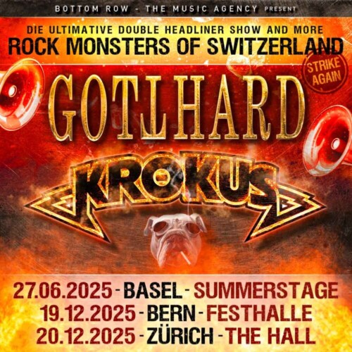 Poster von der Veranstaltung Gotthard & Krokus - Rock Monsters of Switzerland @ The Hall, Zürich