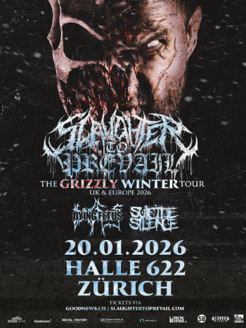 Poster von der Veranstaltung SLAUGHTER TO PREVAIL (The Grizzly Winter Tour) @ Halle 622, Zürich