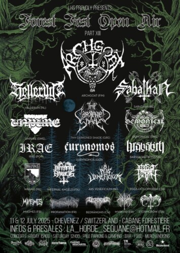 Poster von der Veranstaltung Forest Fest Open Air part. XIII @ Cabane Forestière Chevenez