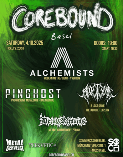 Poster von der Veranstaltung Corebound Episode 03 @ Sommercasino, Basel