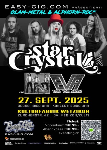 Poster von der Veranstaltung Star Crystal & Echo Vom Aathal @ Kulturfabrik Wetzikon