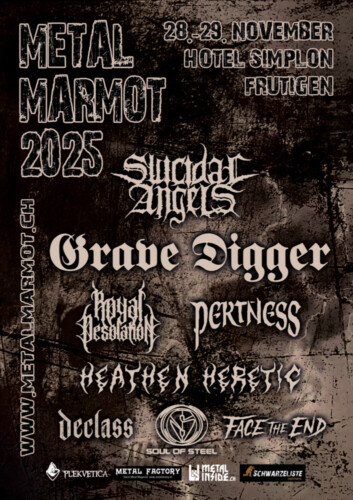 Poster von der Veranstaltung Metal Marmot Festival, Frutigen @ Hotel Simplon, Frutigen