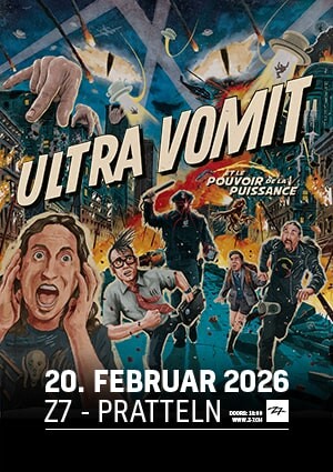 Poster von der Veranstaltung Ultra Vomit @ Konzertfabrik Z7, Pratteln