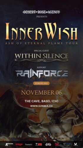 Poster von der Veranstaltung InnerWish, Within Silence & Rainforce @ The Cave