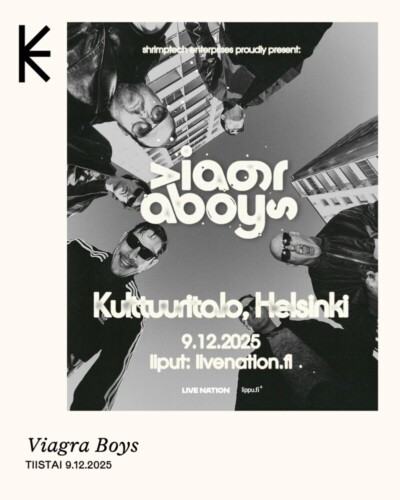 Poster of the event Viagra Boys, Helsinki at Helsinki Hall of Culture – Kulttuuritalo