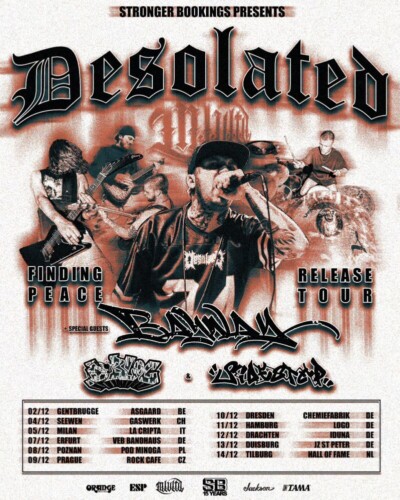 Poster von der Veranstaltung Desolated (UK), Bayway (USA), D-Bloc (USA), Sidestep (SWE) @ Gaswerk Seewen SZ