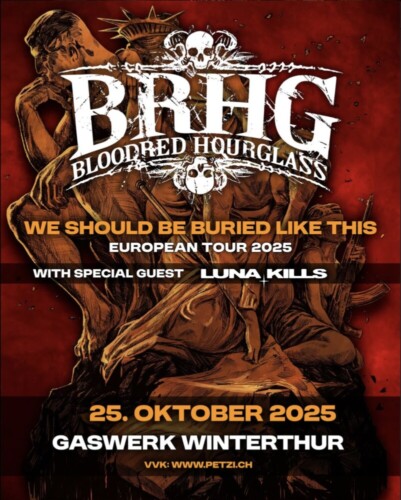 Poster von der Veranstaltung Bloodred Hourglass | Luna Kills @ Gaswerk, Winterthur